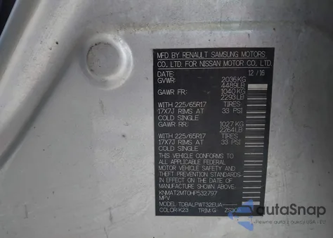 2017 Nissan Rogue S from USA, damaged, VIN KNMAT2MT0HP532797